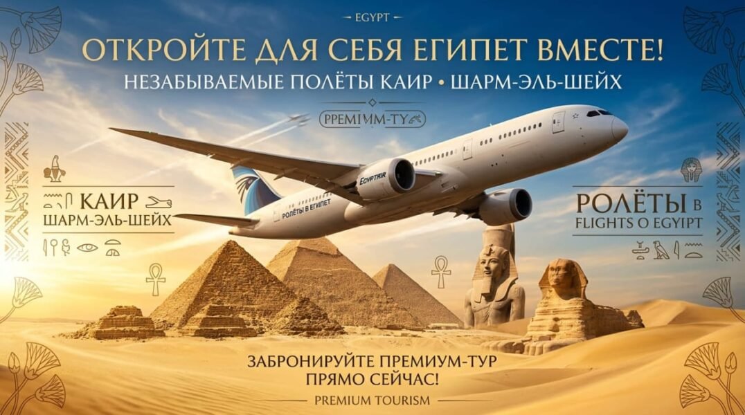 Каир из Шарм-эль-Шейха на самолёте — пирамиды Гизы